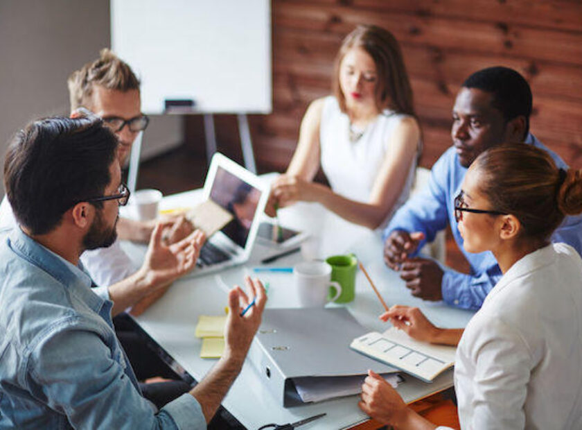 42923695 - group of multi-ethnic business partners discussing ideas